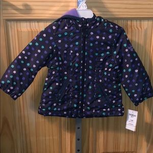 Dot Print Jacket with Hood